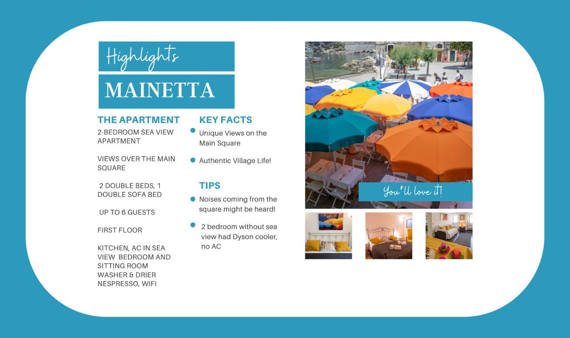 Mainetta Sea View Apartment With Ac Βερνάτσα Εξωτερικό φωτογραφία